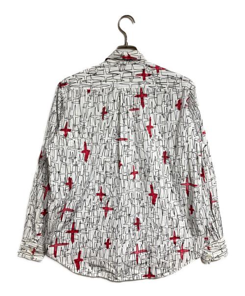COMME des GARCONS SHIRT（コムデギャルソンシャツ）COMME des GARCONS SHIRT (コムデギャルソンシャツ) クロススタープリントシャツ/Cross Star Print Shirt ホワイト サイズ:Sの古着・服飾アイテム