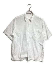 COMOLI（コモリ）の古着「ベタシャンオープンカラーシャツ/Solid Chambray Open Collar Shirt」｜ホワイト