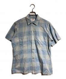 ARROW（アロー）の古着「絣チェックS/Sシャツ/Ikat check short」｜ブルー
