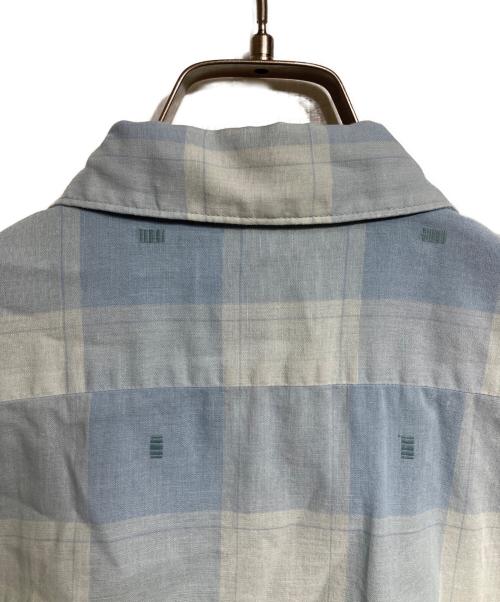 ARROW（アロー）ARROW (アロー) 絣チェックS/Sシャツ/Ikat check short ブルー サイズ:Mの古着・服飾アイテム