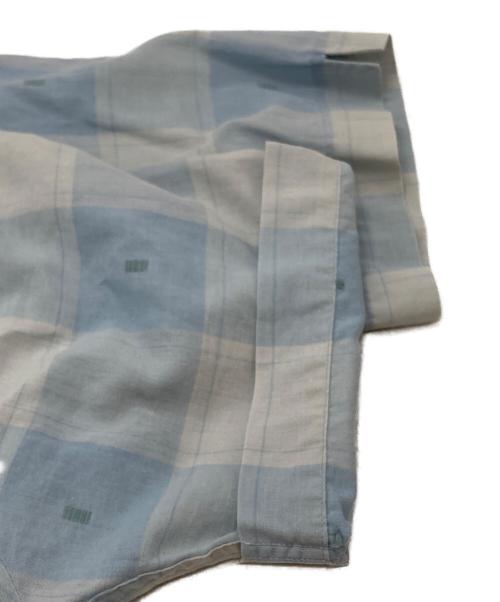 ARROW（アロー）ARROW (アロー) 絣チェックS/Sシャツ/Ikat check short ブルー サイズ:Mの古着・服飾アイテム