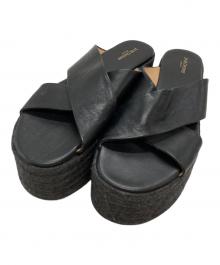 J&M DAVIDSON（ジェイ＆エム デヴィッドソン）の古着「ウェッジソールサンダル / Wedge-sole sandals」｜ブラック
