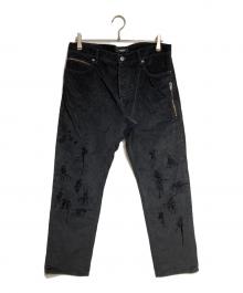 UNDERCOVER（アンダーカバー）の古着「ドリップビーズ加工 コーデュロイパンツ/Drip Beaded Corduroy Pants」｜ブラック