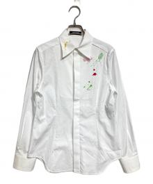 UNDERCOVER（アンダーカバー）の古着「フローラルエンブロイダリー コットンシャツ/Floral Embroidery Cotton Shirt」｜ホワイト