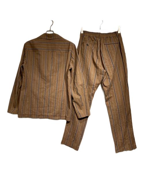 T-Jacket（ティージャケット）T-JACKET (ティージャケット) シアサッカーセットアップ/Seersucker Co-ord Set ブラウン サイズ:Mの古着・服飾アイテム