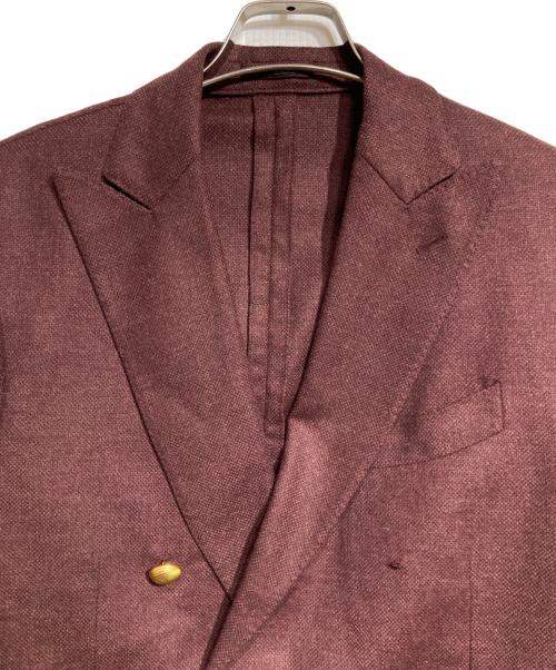 LARDINI（ラルディーニ）LARDINI (ラルディーニ) ウールダブル金ボタンジャケット /  Wool double-breasted jacket with gold buttons レッド サイズ:48の古着・服飾アイテム