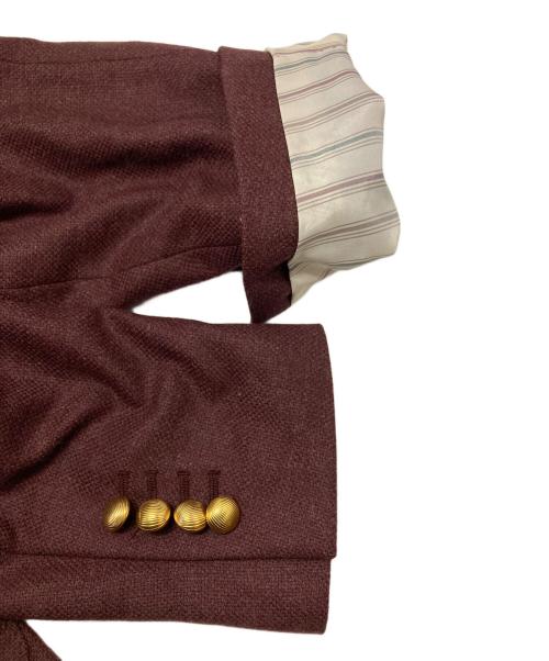 LARDINI（ラルディーニ）LARDINI (ラルディーニ) ウールダブル金ボタンジャケット /  Wool double-breasted jacket with gold buttons レッド サイズ:48の古着・服飾アイテム