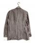 LARDINI (ラルディーニ) リネンストライプダブルジャケット/Linen Striped Double-Breasted Jacket グレー×ブラウン サイズ:48：25000円