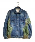 sacaiサカイ）の古着「Denim x MA-1 Jacket/デニム × MA-1 ジャケット」｜インディゴ