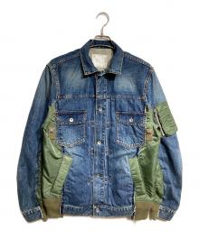 sacai（サカイ）の古着「Denim x MA-1 Jacket/デニム × MA-1 ジャケット」｜インディゴ