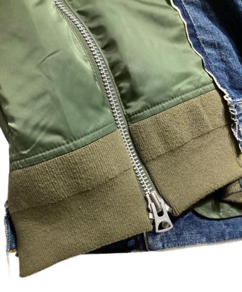 sacai（サカイ）sacai (サカイ) Denim x MA-1 Jacket/デニム × MA-1 ジャケット インディゴ サイズ:2の古着・服飾アイテム