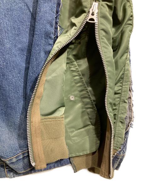 sacai（サカイ）sacai (サカイ) Denim x MA-1 Jacket/デニム × MA-1 ジャケット インディゴ サイズ:2の古着・服飾アイテム