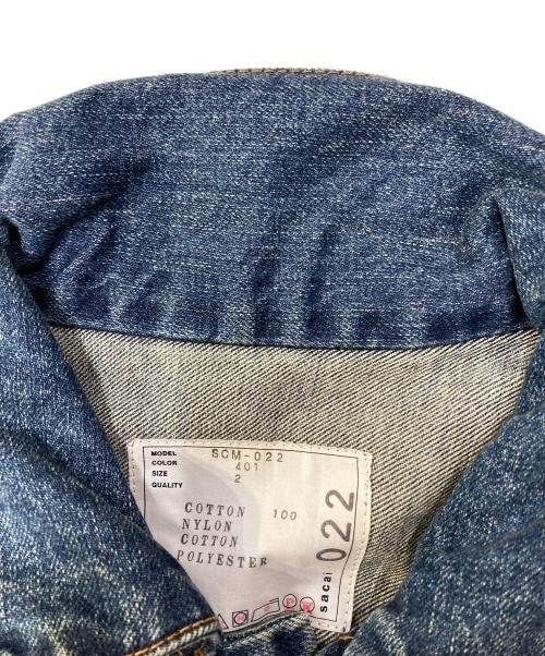 sacai（サカイ）sacai (サカイ) Denim x MA-1 Jacket/デニム × MA-1 ジャケット インディゴ サイズ:2の古着・服飾アイテム