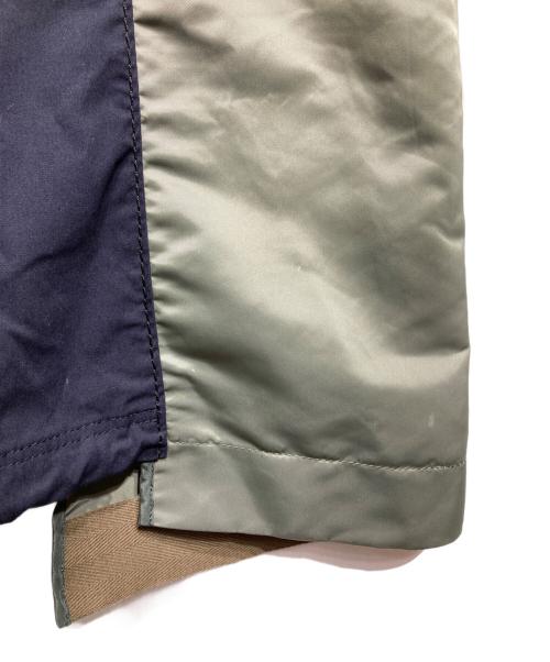sacai（サカイ）sacai (サカイ) ドッキングミリタリーコート/Mixed Media Military Coat ネイビー×グリーン サイズ:3の古着・服飾アイテム