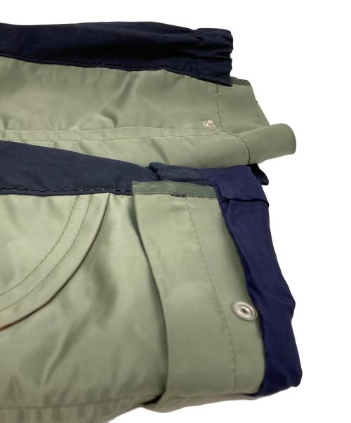 sacai（サカイ）sacai (サカイ) ドッキングミリタリーコート/Mixed Media Military Coat ネイビー×グリーン サイズ:3の古着・服飾アイテム