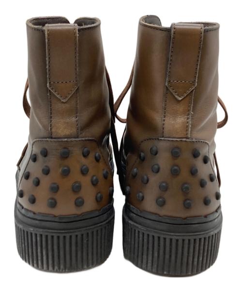 TOD'S（トッズ）TOD'S (トッズ) スタッズレザーブーツ/Studded leather boots ブラウン サイズ:7 1/2の古着・服飾アイテム