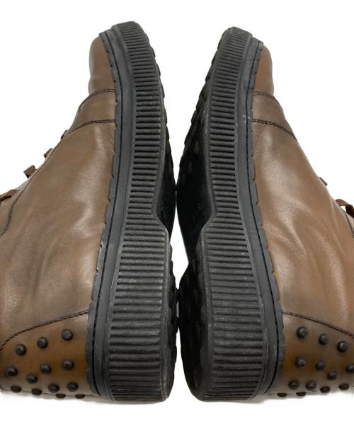 TOD'S（トッズ）TOD'S (トッズ) スタッズレザーブーツ/Studded leather boots ブラウン サイズ:7 1/2の古着・服飾アイテム