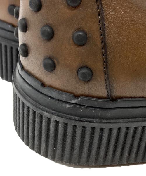 TOD'S（トッズ）TOD'S (トッズ) スタッズレザーブーツ/Studded leather boots ブラウン サイズ:7 1/2の古着・服飾アイテム