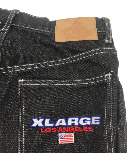 X-LARGE（エクストララージ）X-LARGE (エクストララージ) ダブルニーデニムパンツ ブラック サイズ:32の古着・服飾アイテム
