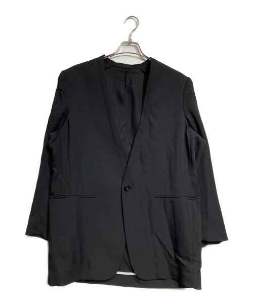 OVERCOAT（オーバーコート）OVERCOAT (オーバーコート) Collerless Single Breasted Jacket/カラーレスシングルブレステッドジャケット ブラック サイズ:1の古着・服飾アイテム