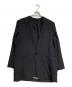 OVERCOAT（オーバーコート）の古着「Collerless Single Breasted Jacket/カラーレスシングルブレステッドジャケット」｜ブラック