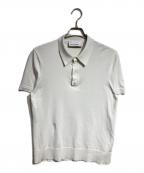 NEIL BARRETTニールバレット）の古着「半袖ニットポロシャツ/Short-sleeved knit polo shirt」｜ホワイト