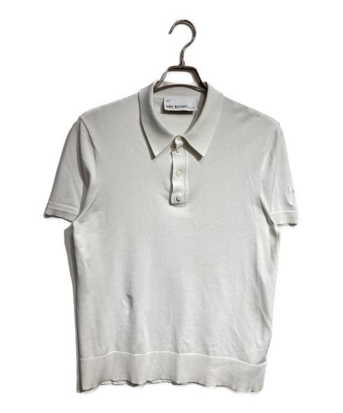 NEIL BARRETT（ニールバレット）NEIL BARRETT (ニールバレット) 半袖ニットポロシャツ/Short-sleeved knit polo shirt ホワイト サイズ:Lの古着・服飾アイテム