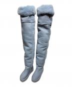 YELLOイエロ）の古着「ムートンロングブーツ/Sheepskin long boots」｜ブルー