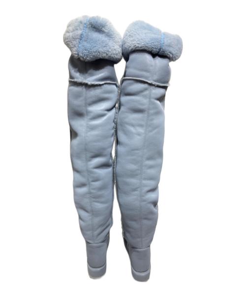 YELLO（イエロ）YELLO (イエロ) ムートンロングブーツ/Sheepskin long boots ブルー サイズ:Sの古着・服飾アイテム