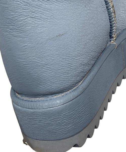 YELLO（イエロ）YELLO (イエロ) ムートンロングブーツ/Sheepskin long boots ブルー サイズ:Sの古着・服飾アイテム