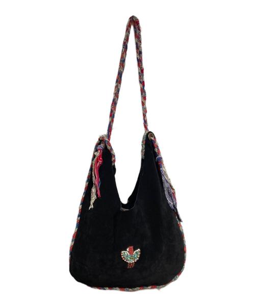 KAPITAL（キャピタル）KAPITAL (キャピタル) バンダナリメイクスウェードバッグ/Bandana Remake Suede Bag ブラックの古着・服飾アイテム