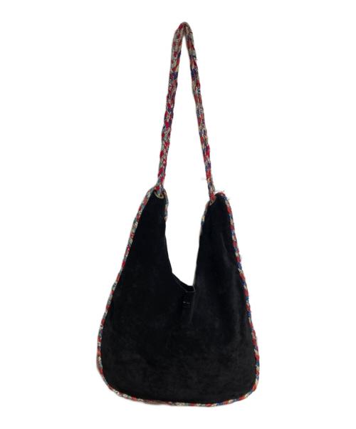 KAPITAL（キャピタル）KAPITAL (キャピタル) バンダナリメイクスウェードバッグ/Bandana Remake Suede Bag ブラックの古着・服飾アイテム