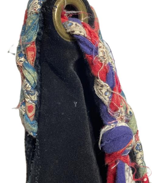 KAPITAL（キャピタル）KAPITAL (キャピタル) バンダナリメイクスウェードバッグ/Bandana Remake Suede Bag ブラックの古着・服飾アイテム