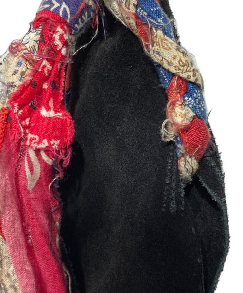 KAPITAL（キャピタル）KAPITAL (キャピタル) バンダナリメイクスウェードバッグ/Bandana Remake Suede Bag ブラックの古着・服飾アイテム