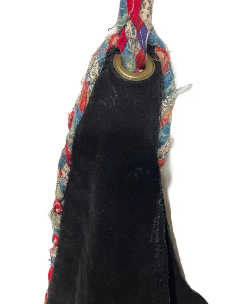 KAPITAL（キャピタル）KAPITAL (キャピタル) バンダナリメイクスウェードバッグ/Bandana Remake Suede Bag ブラックの古着・服飾アイテム