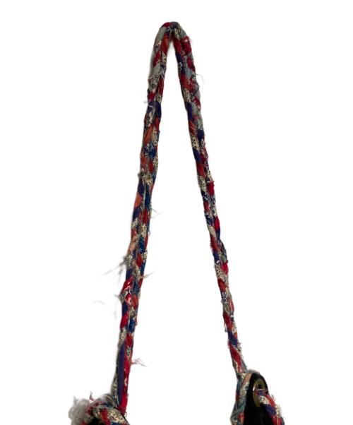 KAPITAL（キャピタル）KAPITAL (キャピタル) バンダナリメイクスウェードバッグ/Bandana Remake Suede Bag ブラックの古着・服飾アイテム