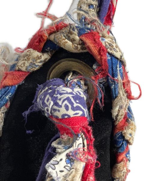 KAPITAL（キャピタル）KAPITAL (キャピタル) バンダナリメイクスウェードバッグ/Bandana Remake Suede Bag ブラックの古着・服飾アイテム