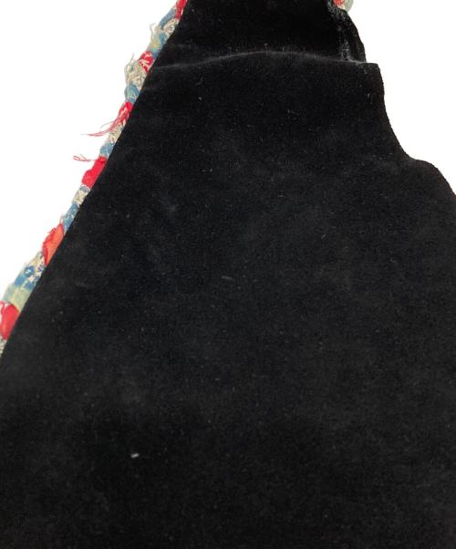KAPITAL（キャピタル）KAPITAL (キャピタル) バンダナリメイクスウェードバッグ/Bandana Remake Suede Bag ブラックの古着・服飾アイテム