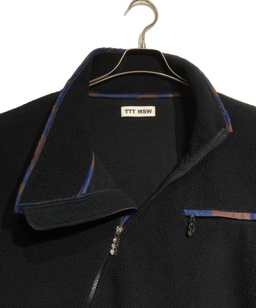 TTT MSW（ティー）TTT MSW (ティー) パイピングフリースジャケット/Piping fleece jacket ブラック サイズ:Mの古着・服飾アイテム