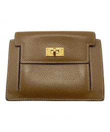 HERMES（エルメス）の古着「ケリー・ポケットコンパクト/Kelly Pocket Compact」｜ブラウン