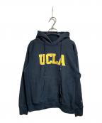Championチャンピオン）の古着「UCLA Reverse Weave Hooded Sweat Shirt」｜ネイビー×イエロー