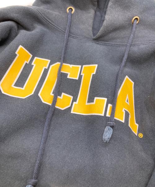 Champion（チャンピオン）Champion (チャンピオン) UCLA Reverse Weave Hooded Sweat Shirt ネイビー×イエロー サイズ:XLの古着・服飾アイテム
