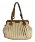 MIU MIU（ミュウミュウ）の古着「ケーブルニット編みショルダーバッグ/Cable knit shoulder bag」｜ブラウン×ベージュ