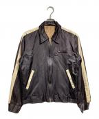 Martin Margiela 10マルタン・マルジェラ 10）の古着「コットンシルクサテンブルゾン/Cotton silk satin blouson」｜ブラウン×ベージュ