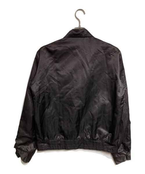 Martin Margiela 10（マルタン・マルジェラ 10）Martin Margiela 10 (マルタン・マルジェラ 10) コットンシルクサテンブルゾン/Cotton silk satin blouson ブラウン×ベージュ サイズ:46の古着・服飾アイテム