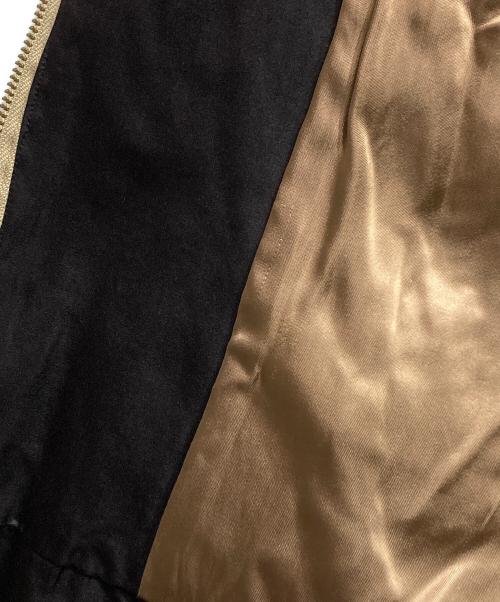 Martin Margiela 10（マルタン・マルジェラ 10）Martin Margiela 10 (マルタン・マルジェラ 10) コットンシルクサテンブルゾン/Cotton silk satin blouson ブラウン×ベージュ サイズ:46の古着・服飾アイテム