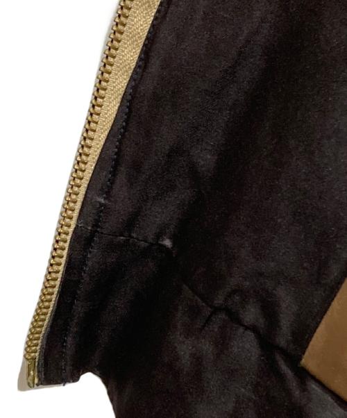 Martin Margiela 10（マルタン・マルジェラ 10）Martin Margiela 10 (マルタン・マルジェラ 10) コットンシルクサテンブルゾン/Cotton silk satin blouson ブラウン×ベージュ サイズ:46の古着・服飾アイテム