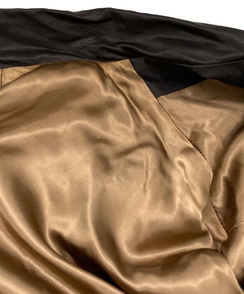 Martin Margiela 10（マルタン・マルジェラ 10）Martin Margiela 10 (マルタン・マルジェラ 10) コットンシルクサテンブルゾン/Cotton silk satin blouson ブラウン×ベージュ サイズ:46の古着・服飾アイテム