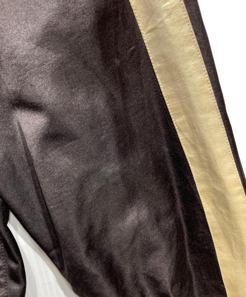 Martin Margiela 10（マルタン・マルジェラ 10）Martin Margiela 10 (マルタン・マルジェラ 10) コットンシルクサテンブルゾン/Cotton silk satin blouson ブラウン×ベージュ サイズ:46の古着・服飾アイテム