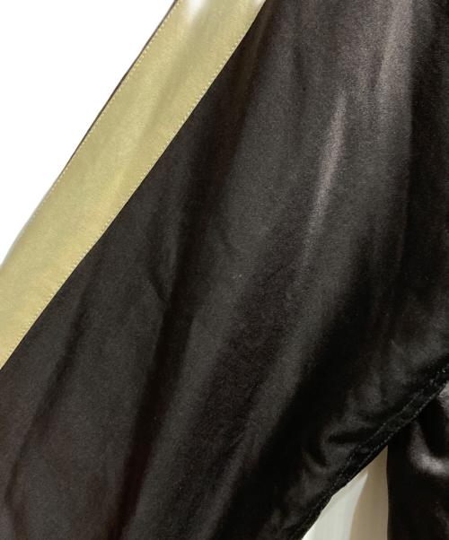 Martin Margiela 10（マルタン・マルジェラ 10）Martin Margiela 10 (マルタン・マルジェラ 10) コットンシルクサテンブルゾン/Cotton silk satin blouson ブラウン×ベージュ サイズ:46の古着・服飾アイテム